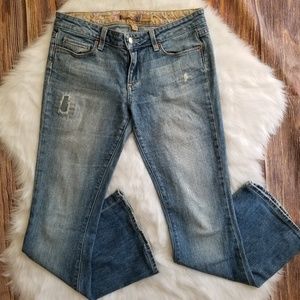 PAIGE Womens Distressed BELL CANYON Flare Jeans 28